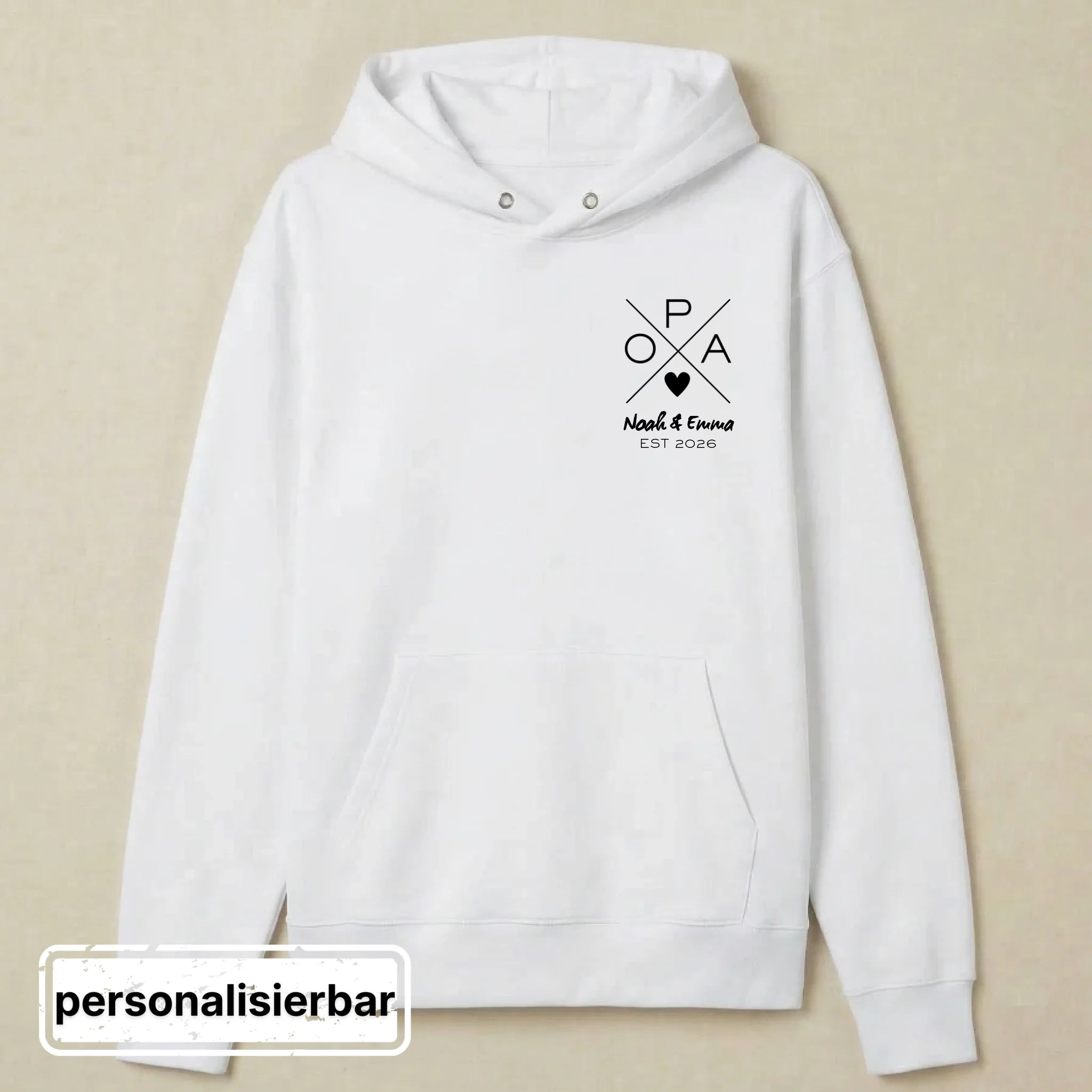 Hoodie front - weiß
