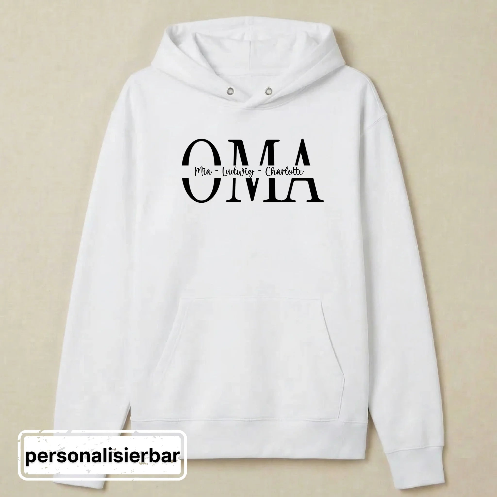 Hoodie front - weiß